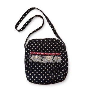 Vintage Black Medallion Vera Bradley crossbody bag